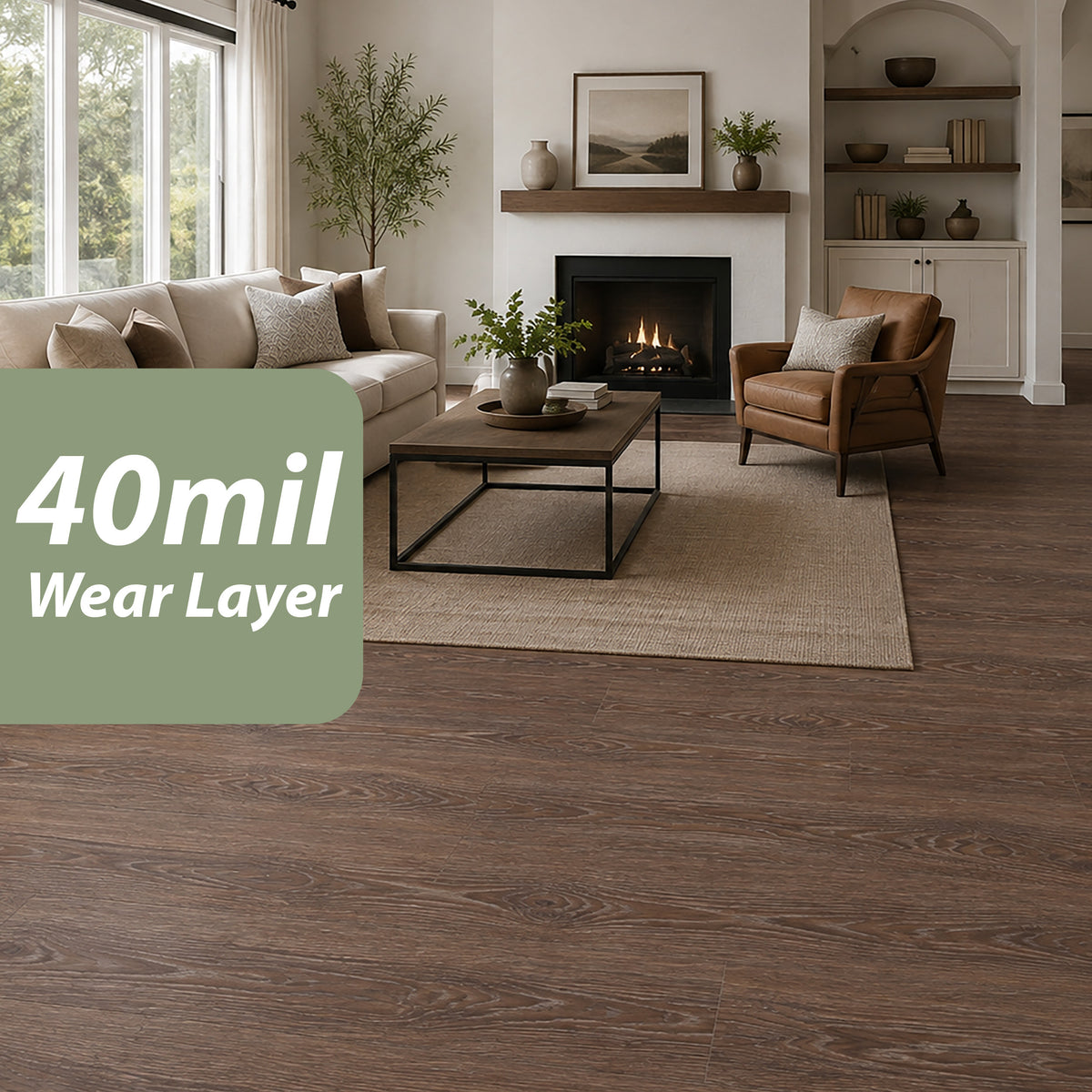 Chestnut - 40 mil wear layer detail