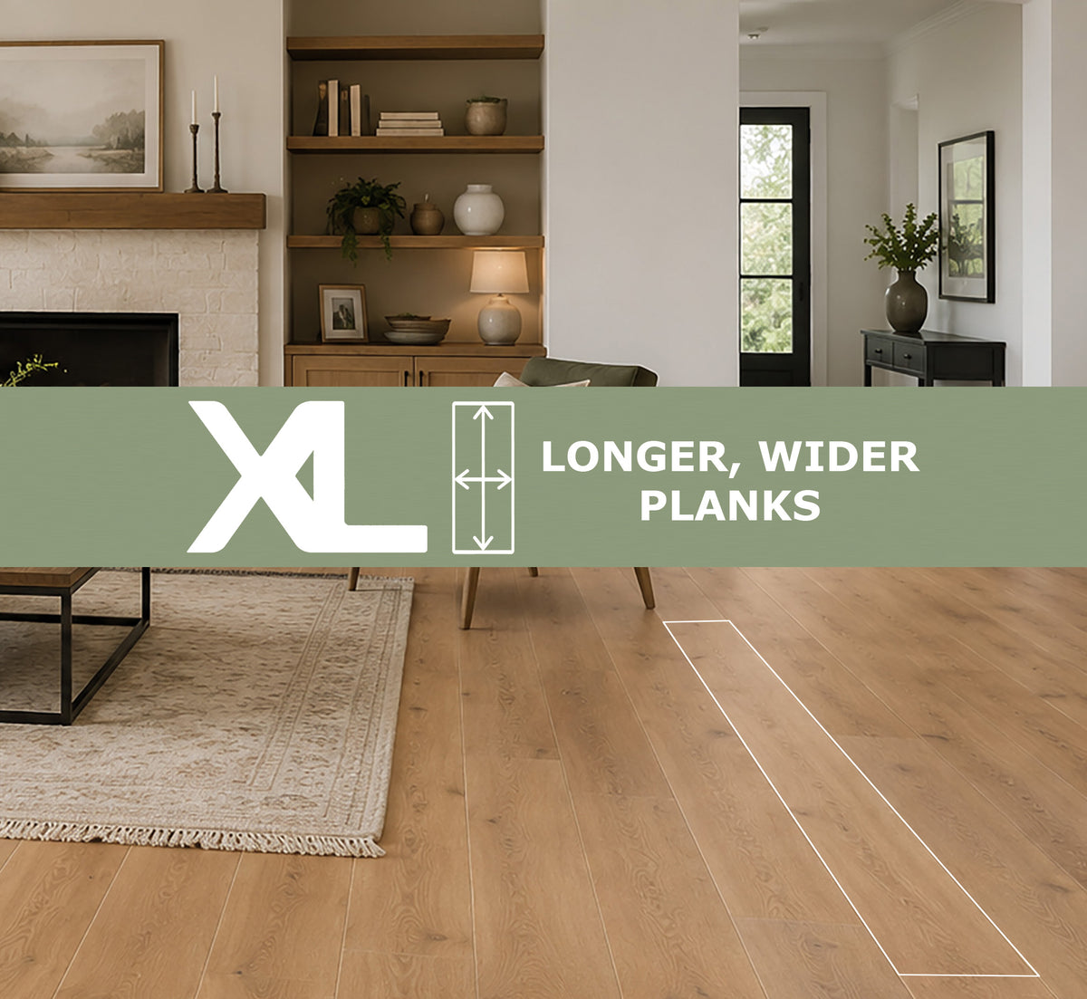 Palomino - XL longer, wider planks in a bedroom
