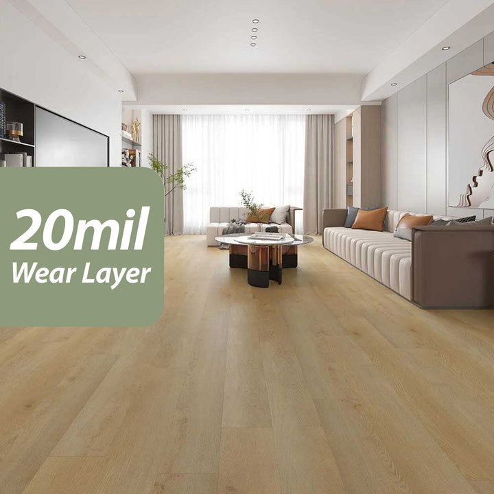 Luxury WPC Waterproof Vinyl Plank Flooring — Biscuit