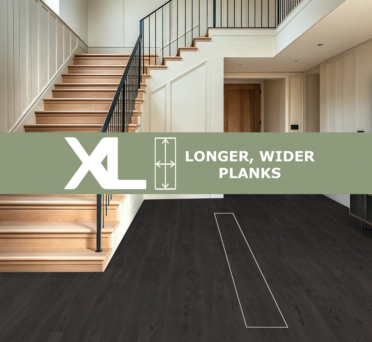 Anthracite - XL longer, wider planks in a bedroom